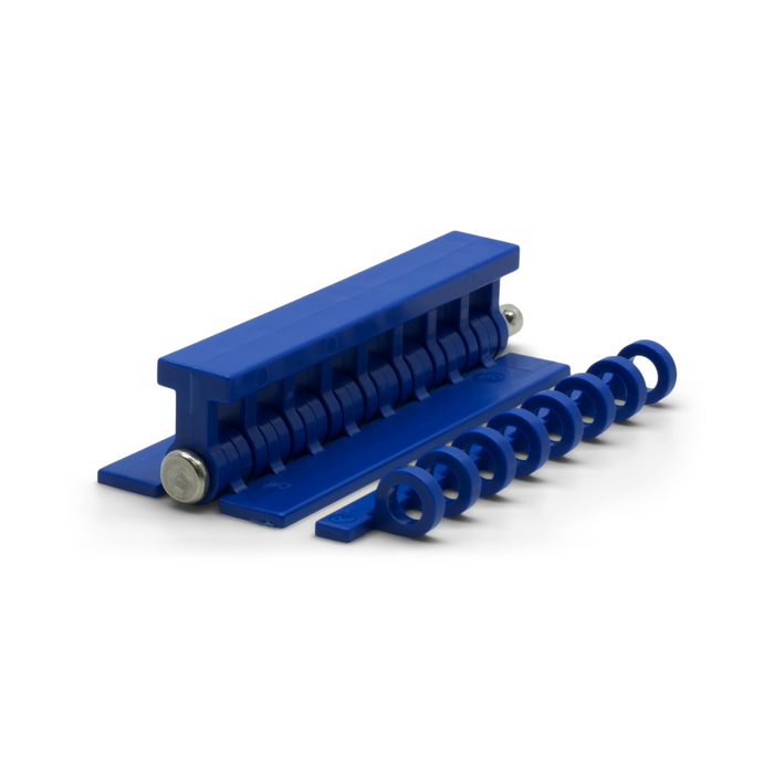 KECO 90 mm (3.50 in) Blue Flexible Hinge Tab Set